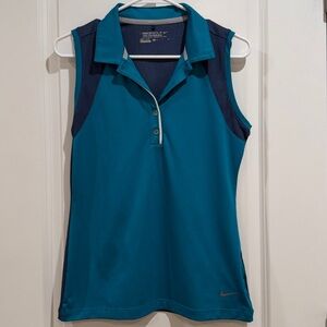 Nike Womens Golf Dry Fit Sleeveless Polo Shirt Size small
